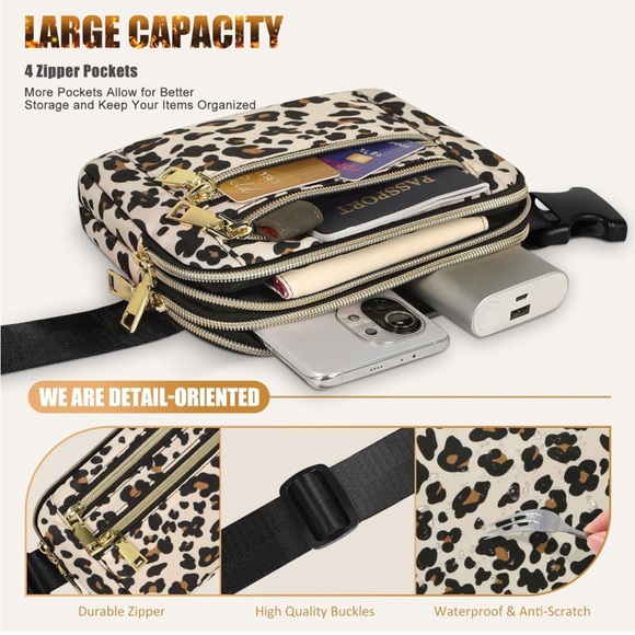 Fanny Packs for Women with Adjustable Strap Animal Print - Picture 3 of 5